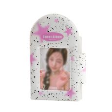Hisocute Square Snap Album Girls 3 pollici Postcards Album Holder Student Polaroid Collect Organizer (Stelle rosa)