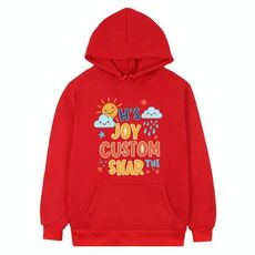 Felpa con cappuccio in pile stampato JOY CUSTOM Stampa su richiesta, taglia: XL (rosso)