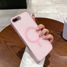 Per iPhone 8 Plus / 7 Plus Custodia per telefono PC MagSafe Ice Fog (rosa trasparente)