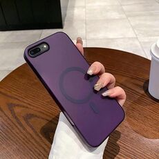 Per iPhone 8 Plus / 7 Plus Custodia per telefono PC MagSafe Ice Fog (viola trasparente)