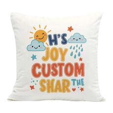 Cuscino per divano stampato JOY CUSTOM con stampa centrale su richiesta, dimensioni: 40x40 cm (velluto olandese)