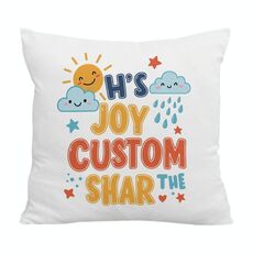 Cuscino per divano stampato JOY CUSTOM con stampa centrale su richiesta, dimensioni: 45x45 cm (velluto di cristallo)