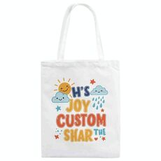 JOY CUSTOM Borsa in tela stampata su richiesta, dimensioni: 40x35 cm (bianco)