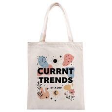 Tendenze attuali Stampa su tela Borsa a mano Stampa su richiesta, Dimensioni: 35x30 cm (beige)
