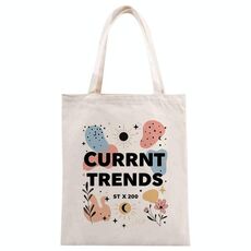 Tendenze attuali Stampa su tela Borsa a mano Stampa su richiesta, Dimensioni: 40x35 cm (beige)
