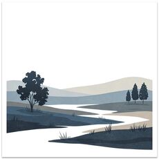 Stampa decorativa su tela senza cornice EPSON Inkjet 320g Quiet River, su richiesta, dimensioni: 20x20 cm