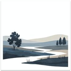 Stampa decorativa su tela senza cornice EPSON Inkjet 320g Quiet River, su richiesta, dimensioni: 80x80cm