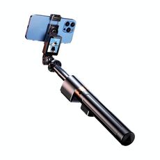 Supporto per selfie con mirroring dello schermo del telefono cellulare, display in tempo reale, supporto per treppiede per foto posteriore del telefono cellulare (nero)