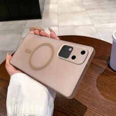 Per vivo S18 Fine Hole Ice Fog MagSafe PC Phone Case (oro)