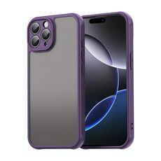 Per iPhone 16 Pro Max Fan Dun Series TPU Hybrid PC Custodia per telefono glassata (viola)