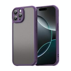 Per iPhone 16 Pro Fan Dun Series TPU Hybrid PC Custodia per telefono glassata (viola)