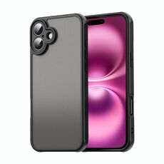 Per iPhone 16 Plus Fan Dun Series TPU Hybrid PC Custodia per telefono glassata (nero)