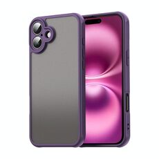 Per iPhone 16 Plus Fan Dun Series TPU Hybrid PC Custodia per telefono glassata (viola)