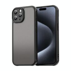 Per iPhone 15 Pro Max Fan Dun Series TPU Hybrid PC Custodia per telefono glassata (nero)
