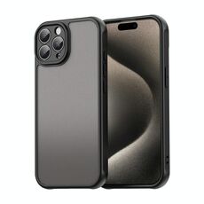 Per iPhone 15 Pro Fan Dun Series TPU Hybrid PC Custodia per telefono glassata (nero)