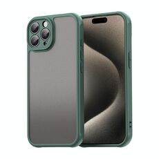 Per iPhone 15 Pro Fan Dun Series TPU Hybrid PC Custodia per telefono glassata (verde)