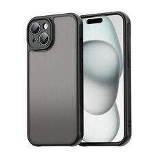Per iPhone 15 Plus Fan Dun Series TPU Hybrid PC Custodia per telefono glassata (nero)