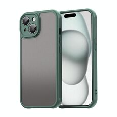 Per iPhone 15 Plus Fan Dun Series TPU Hybrid PC Custodia per telefono glassata (verde)