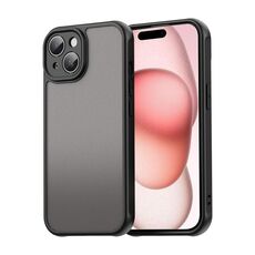 Per iPhone 15 Fan Dun Series TPU Hybrid PC Custodia per telefono glassata (nero)