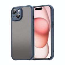Per iPhone 15 Fan Dun Series TPU Hybrid PC Custodia per telefono glassata (blu)