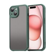 Per iPhone 15 Fan Dun Series TPU Hybrid PC Custodia per telefono glassata (verde)