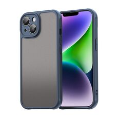Per iPhone 14 Plus Fan Dun Series TPU Hybrid PC Custodia per telefono glassata (blu)