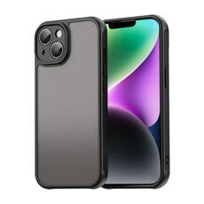 Per iPhone 14 Fan Dun Series TPU Hybrid PC Custodia per telefono glassata (nero)