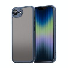 Per iPhone 16e Fan Dun Series TPU Hybrid PC Custodia per telefono glassata (blu)
