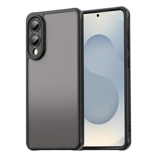 Per Samsung Galaxy S25 Edge 5G Fan Dun Series TPU Hybrid PC Custodia per telefono glassata (nero)