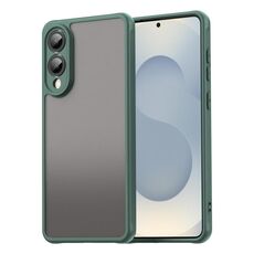 Per Samsung Galaxy S25 Edge 5G Fan Dun Series TPU Hybrid PC Custodia per telefono glassata (verde)