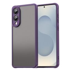 Per Samsung Galaxy S25 Edge 5G Fan Dun Series TPU Hybrid PC Custodia per telefono glassata (viola)