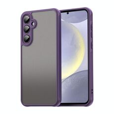 Per Samsung Galaxy S24+ 5G Fan Dun Series TPU Hybrid PC Custodia per telefono glassata (viola)