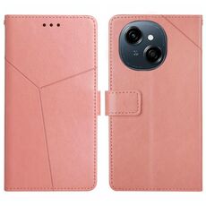 Per Tecno Pop 9 4G / Spark Go 2025 4G Custodia per telefono in pelle con motivo a forma di Y (rosa)
