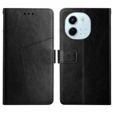 Per Tecno Spark 30 5G Custodia a libro in pelle con motivo a Y (nero)