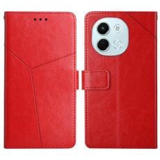 Per Tecno Spark 30 5G Custodia per telefono in pelle con motivo a Y (rosso)