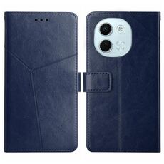 Per Tecno Spark 30 5G Custodia a libro in pelle con motivo a Y (blu)