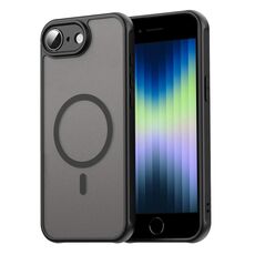 Per iPhone 16e Fan Dun Series TPU Hybrid PC Frosted Magsafe Custodia per telefono (nero)