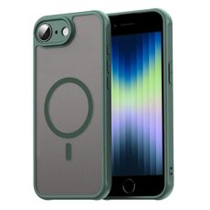 Per iPhone 16e Fan Dun Series TPU Hybrid PC Frosted Magsafe Custodia per telefono (verde)
