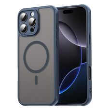 Per iPhone 16 Pro Max Fan Dun Series TPU Hybrid PC Frosted Magsafe Custodia per telefono (blu)