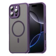 Per iPhone 16 Pro Fan Dun Series TPU Hybrid PC Frosted Magsafe Custodia per telefono (viola)