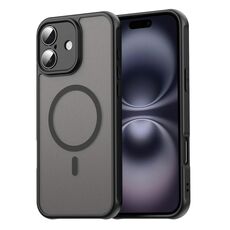 Per iPhone 16 Plus Fan Dun Series TPU Hybrid PC Frosted Magsafe Custodia per telefono (nero)
