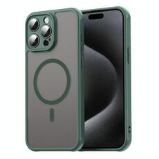 Per iPhone 15 Pro Max Fan Dun Series TPU Hybrid PC Frosted Magsafe Custodia per telefono (verde)