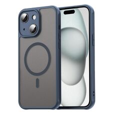 Per iPhone 15 Plus Fan Dun Series TPU Hybrid PC Frosted Magsafe Custodia per telefono (blu)