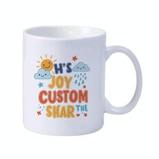 JOY CUSTOM Tazza da latte in ceramica bianca semplice stampata Tazza da acqua Stampa su richiesta