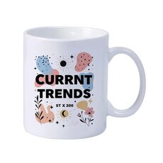 Tendenze attuali Stampa semplice Tazza da latte in ceramica bianca Tazza da acqua Stampa su richiesta
