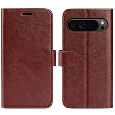 Per Google Pixel 9 Pro XL R64 Texture Custodia in pelle con flip orizzontale (marrone)