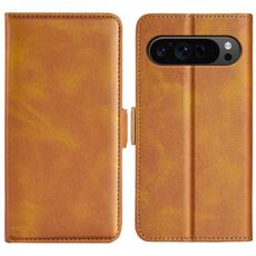 Per Google Pixel 9 Pro XL Custodia per telefono in pelle con fibbia magnetica orizzontale a doppio lato (giallo)