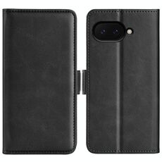 Per Google Pixel 9a Custodia per telefono in pelle con fibbia magnetica orizzontale a doppio lato (nero)