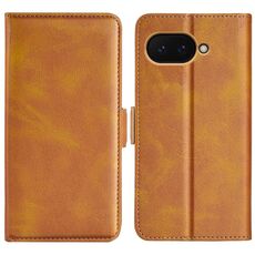 Per Google Pixel 9a Custodia per telefono in pelle con fibbia magnetica orizzontale a doppio lato (giallo)