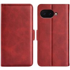 Per Google Pixel 9a Custodia per telefono in pelle con fibbia magnetica orizzontale a doppio lato (rosso)